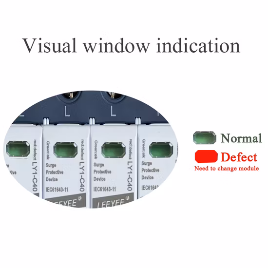 dispositivo protector contra sobretensiones de CA de 4p 40ka SPD Clase II 275V para protección contra rayos